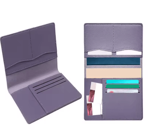 PU Leather Passport Holder Travel Wallet Multifunctional Document and Card Organizer