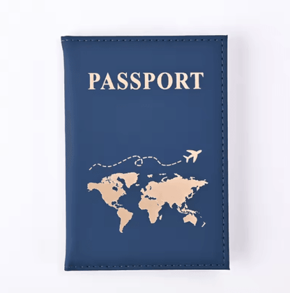 PU Leather Passport Holder Travel Wallet Multifunctional Document and Card Organizer