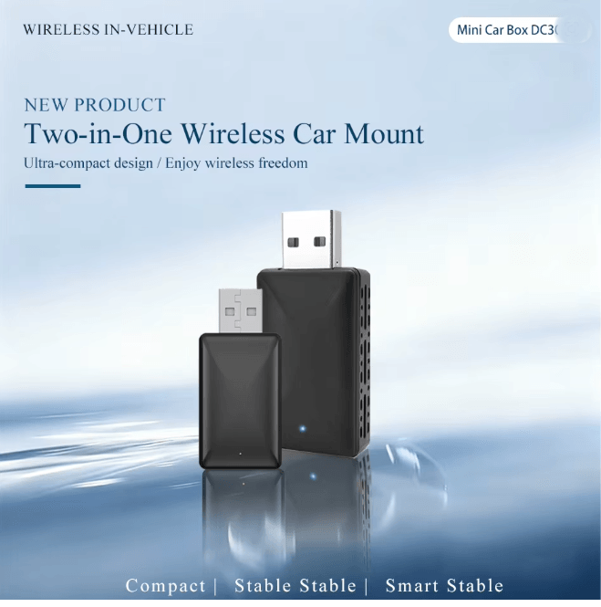Wireless CarPlay Android Auto Adapter 2 in 1 Smart Car Dongle