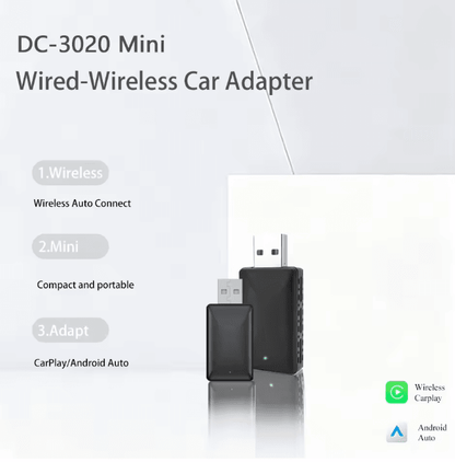 Wireless CarPlay Android Auto Adapter 2 in 1 Smart Car Dongle