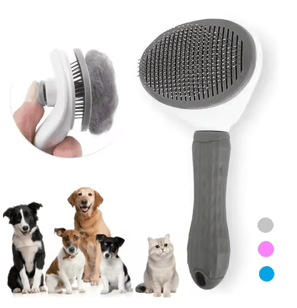 Self Cleaning Pet Brush for Dogs and Cats Grooming and Deshedding