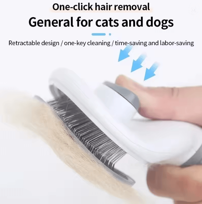 Self Cleaning Pet Brush for Dogs and Cats Grooming and Deshedding