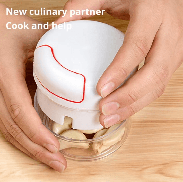 Hand Pull Garlic Chopper – Manual Garlic Grinder & Mincer for Fast Meal Prep