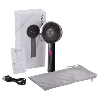 Electric Scalp Massage Comb with Red Light – Vibrating Hair Growth & Oil Applicator Brush