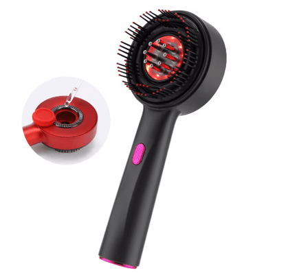 Electric Head Massager Hair Growth Comb – LED Light Therapy Scalp Brush with Oil Applicator