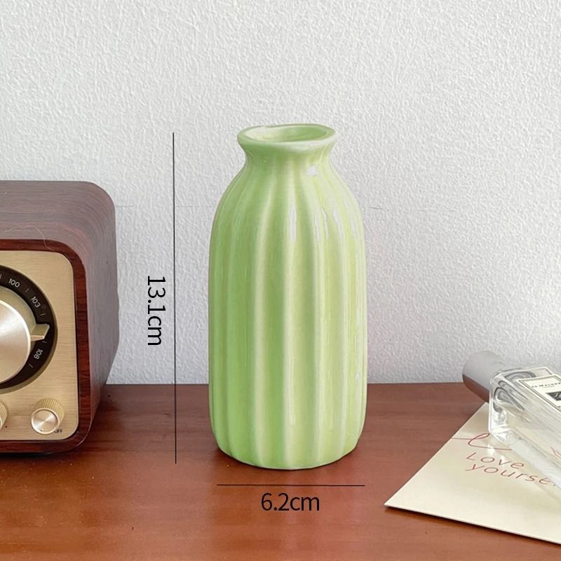 Modern Candy Color Ceramic Bud Vase for Desktop Home Decor