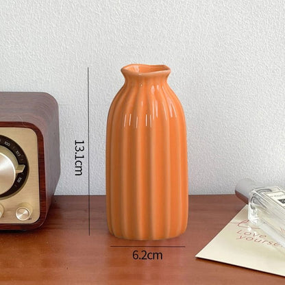 Modern Candy Color Ceramic Bud Vase for Desktop Home Decor