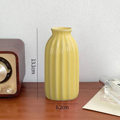 Modern Candy Color Ceramic Bud Vase for Desktop Home Decor