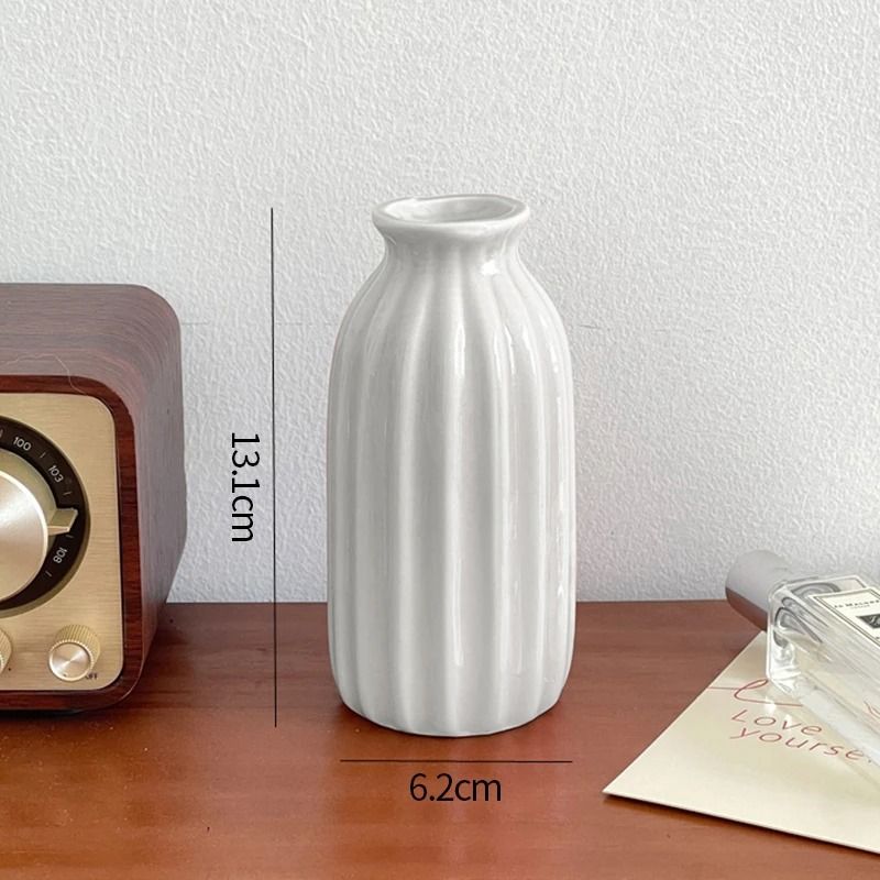 Modern Candy Color Ceramic Bud Vase for Desktop Home Decor