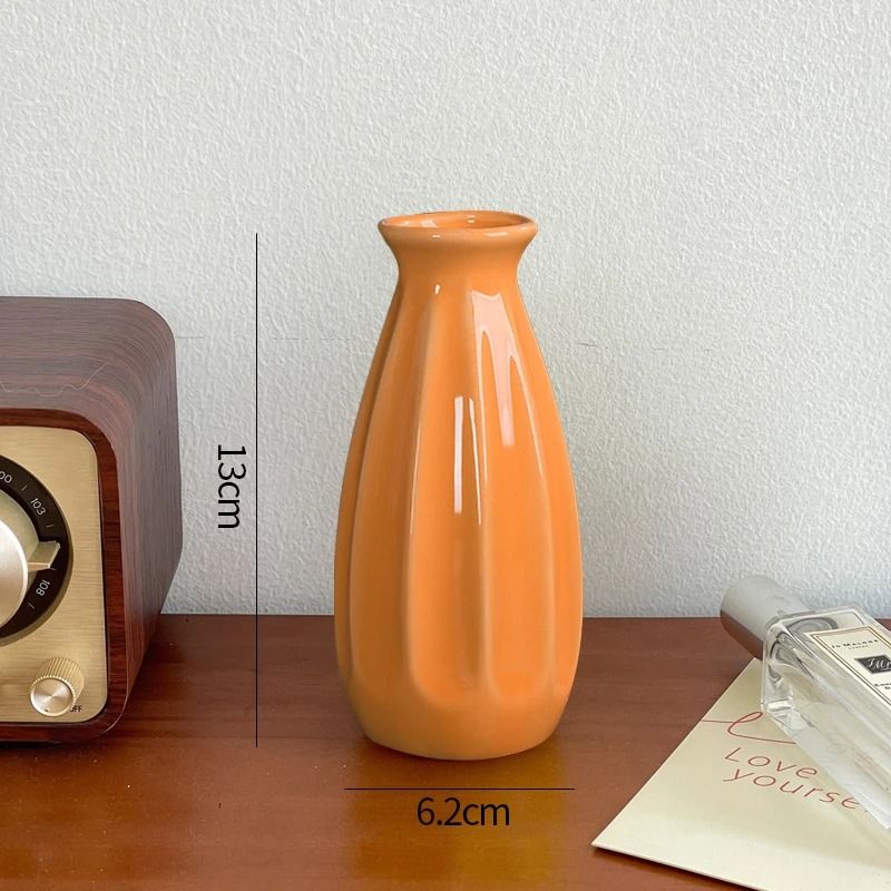 Modern Candy Color Ceramic Bud Vase for Desktop Home Decor