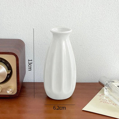 Modern Candy Color Ceramic Bud Vase for Desktop Home Decor