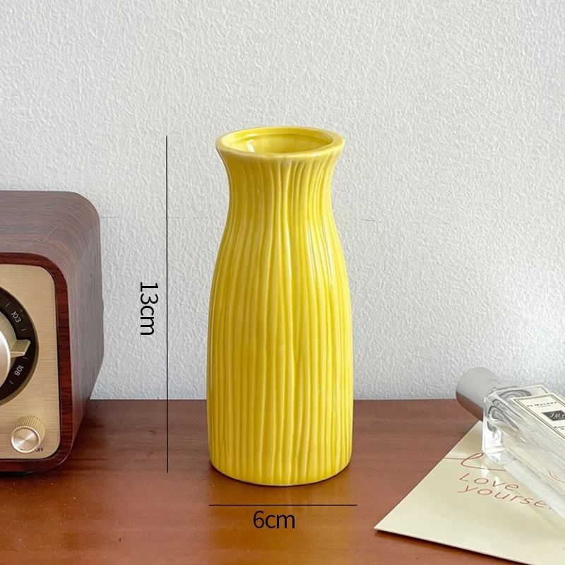 Modern Candy Color Ceramic Bud Vase for Desktop Home Decor
