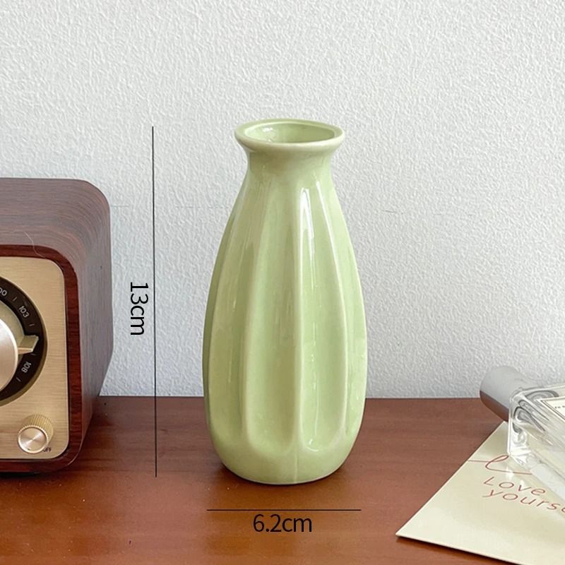 Modern Candy Color Ceramic Bud Vase for Desktop Home Decor
