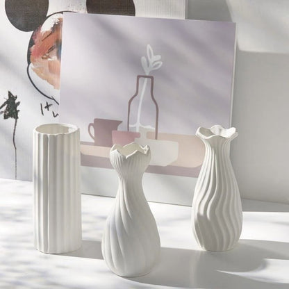 Modern Candy Color Ceramic Bud Vase for Desktop Home Decor