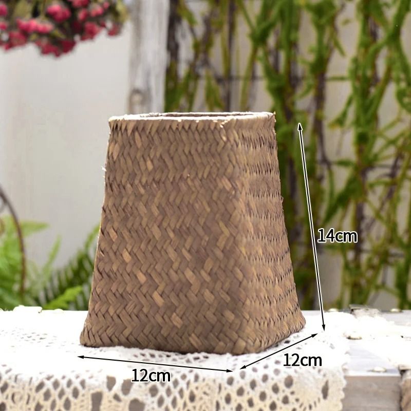 Natural Woven Rattan Vase for Dried Flowers Home Decor