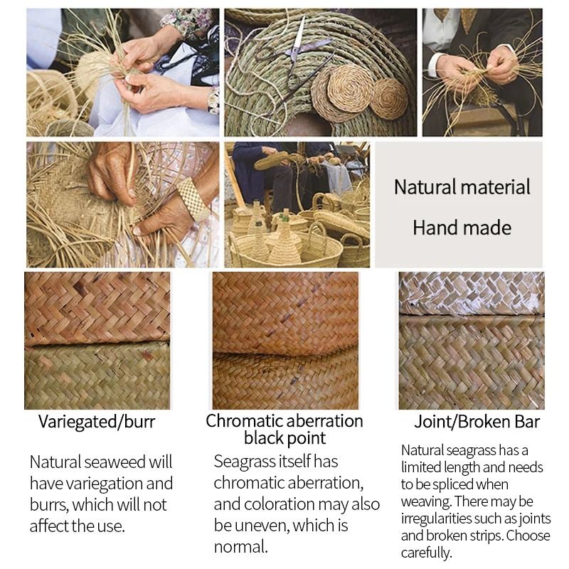 Natural Woven Rattan Vase for Dried Flowers Home Decor