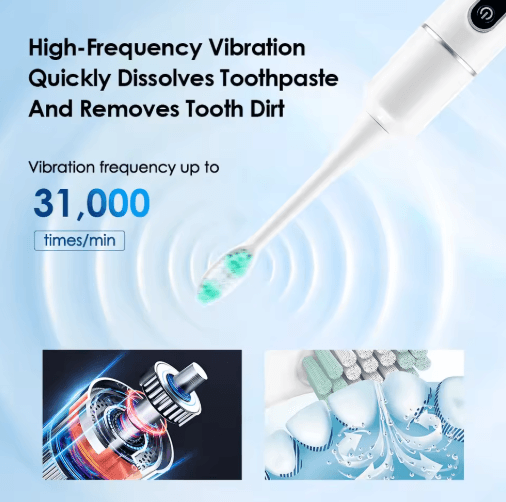 Professional Sonic Electric Toothbrush for Adults with Deep Cleaning & Brush Heads