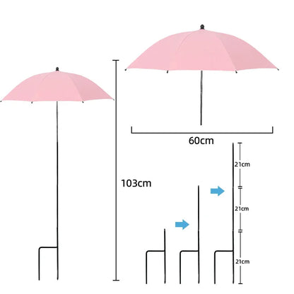 Weatherproof Sun Shade Cloth Umbrella, Plant Shade with Metal Stake, Outdoor Flowers and Potted Plant Garden Supplies