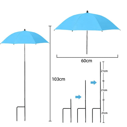 Weatherproof Sun Shade Cloth Umbrella, Plant Shade with Metal Stake, Outdoor Flowers and Potted Plant Garden Supplies