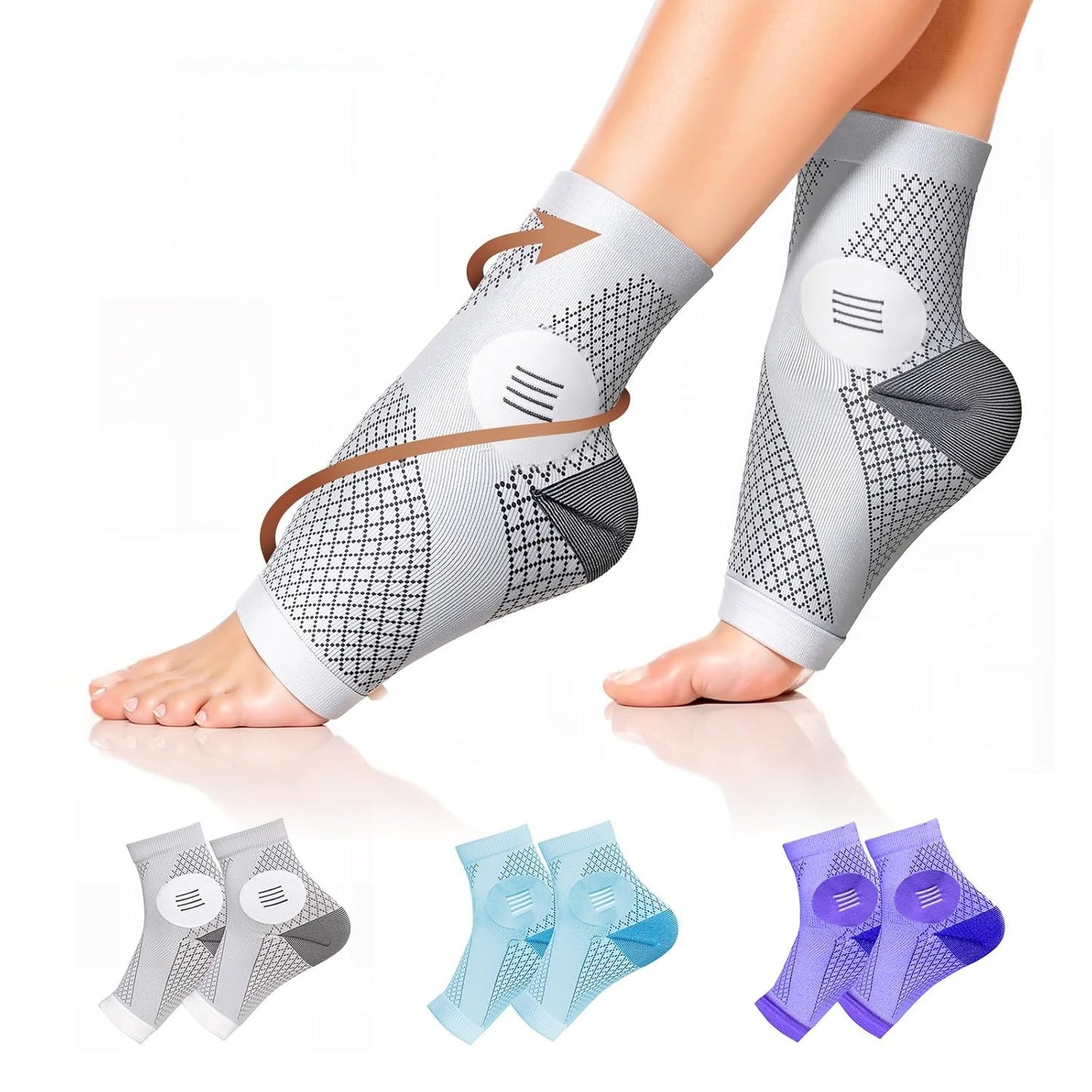 Neuropathy Relief Socks for Men & Women, Ultra-Breathable Plantar Fasciitis & Achilles Tendonitis Support