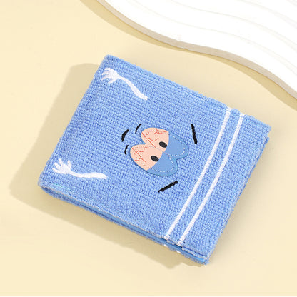 Plush Cartoon Wallet for Women, Soft Fuzzy PU Leather Coin Purse with Zip Closure, Cute Casual Gift for Girls