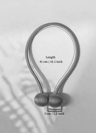 Magnetic Curtain Tiebacks Rope Buckles Set for Window and Bed Curtains