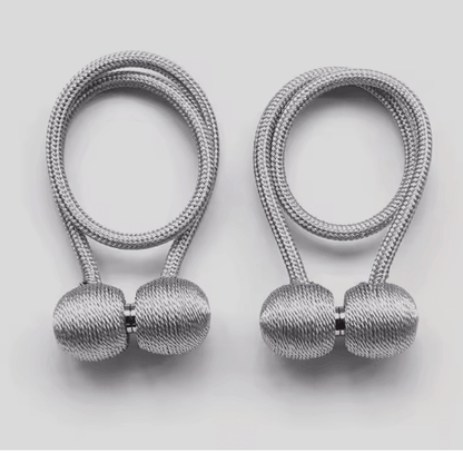 Magnetic Curtain Tiebacks Rope Buckles Set for Window and Bed Curtains