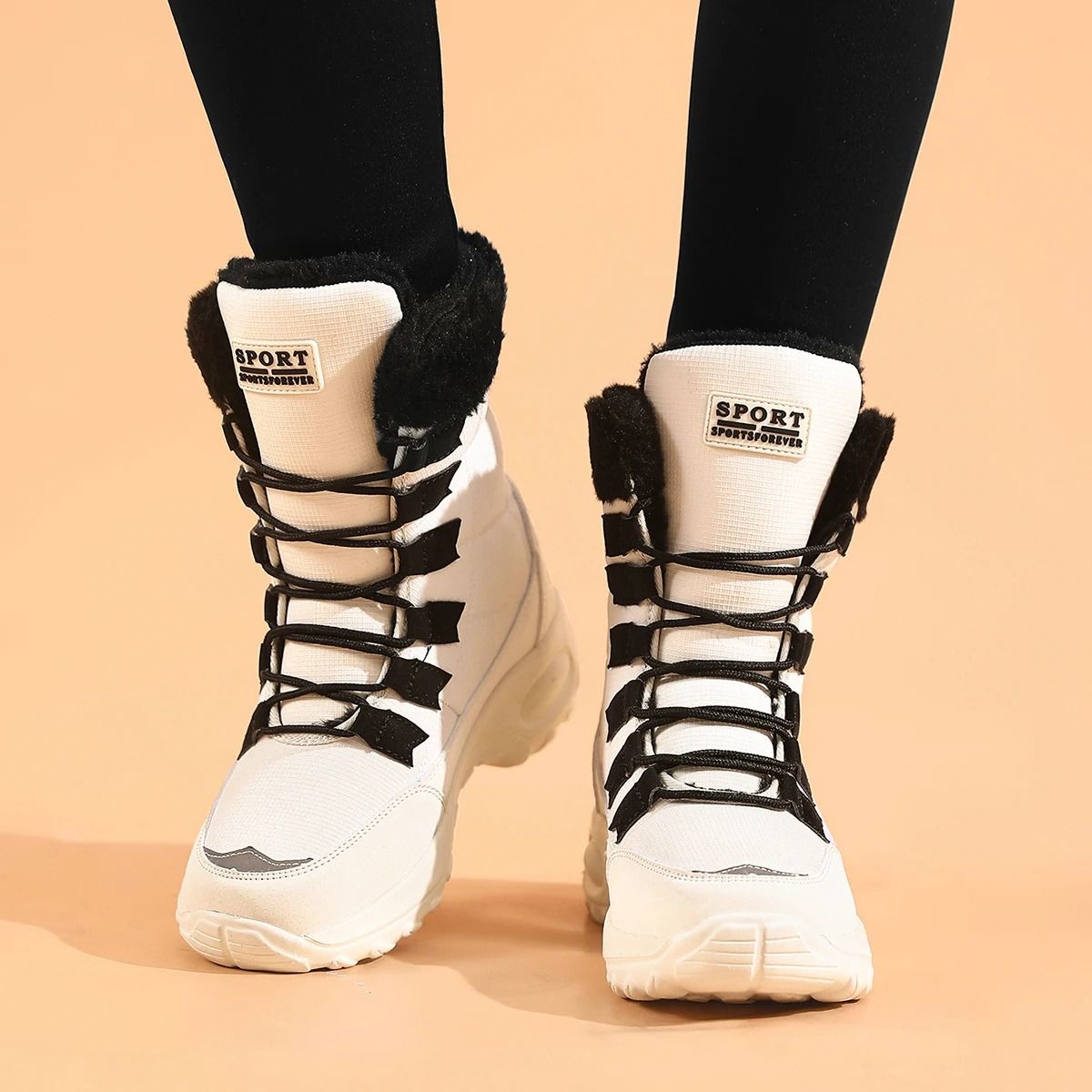 Womens High-Performance Thermal Snow Boots – Waterproof Mid-Calf Hiking & Winter Boots