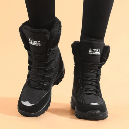 Womens High-Performance Thermal Snow Boots – Waterproof Mid-Calf Hiking & Winter Boots