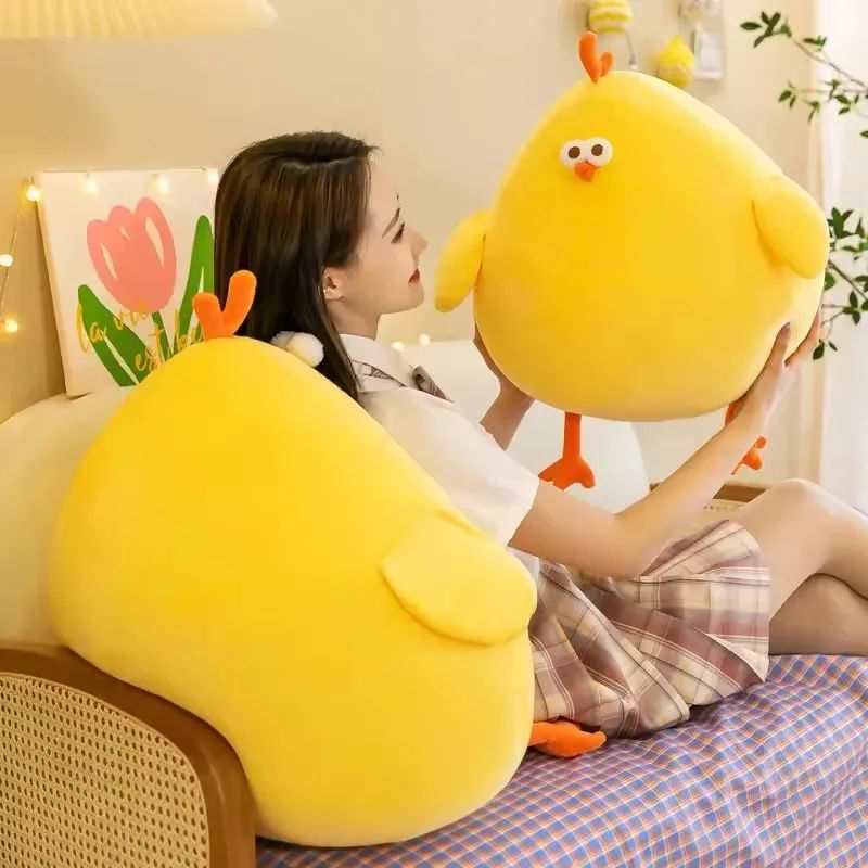Funny Fat Chicken Plush Pillow Neck Cushion – Soft Stuffed Animal Comfort Buddy