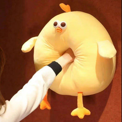 Funny Fat Chicken Plush Pillow Neck Cushion – Soft Stuffed Animal Comfort Buddy