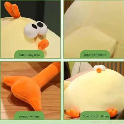Funny Fat Chicken Plush Pillow Neck Cushion – Soft Stuffed Animal Comfort Buddy