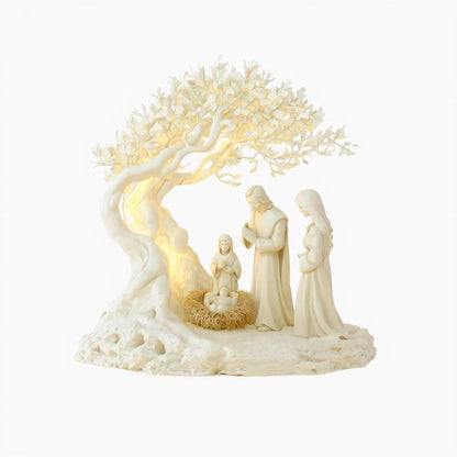 Moonlit Prayer Tree Religious Desk & Wall Art – Spiritual Home Decor Gift