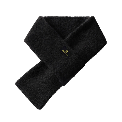 Vintage Mohair Plush Knitted Scarf - Cold-Proof Warm Winter Collar for Men, Small Size Solid Color Outdoor Travel Scarf