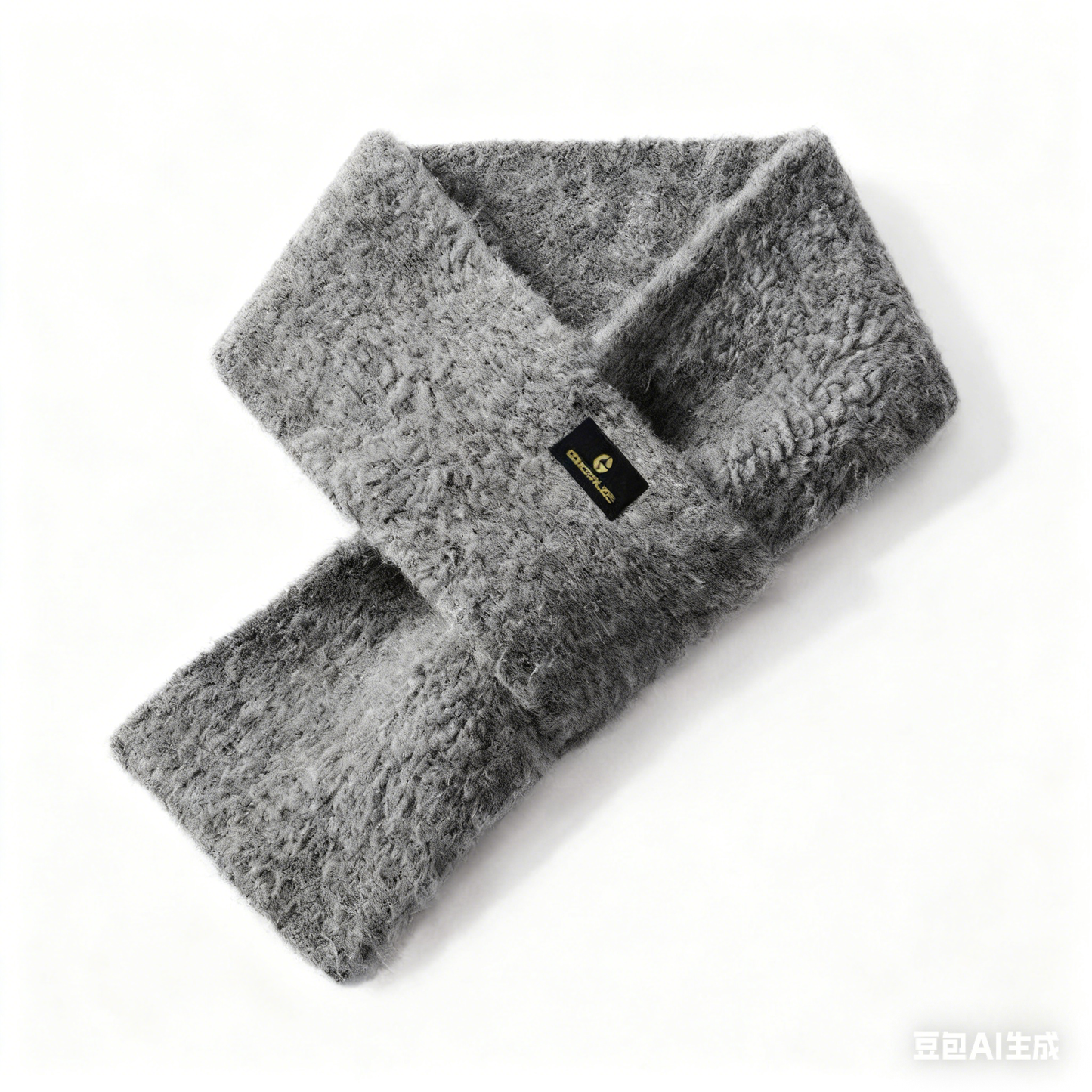 Vintage Mohair Plush Knitted Scarf - Cold-Proof Warm Winter Collar for Men, Small Size Solid Color Outdoor Travel Scarf
