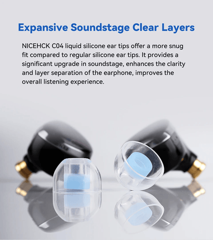NICEHCK Liquid Silicone Ear Tips Noise Isolating Reusable Eartips