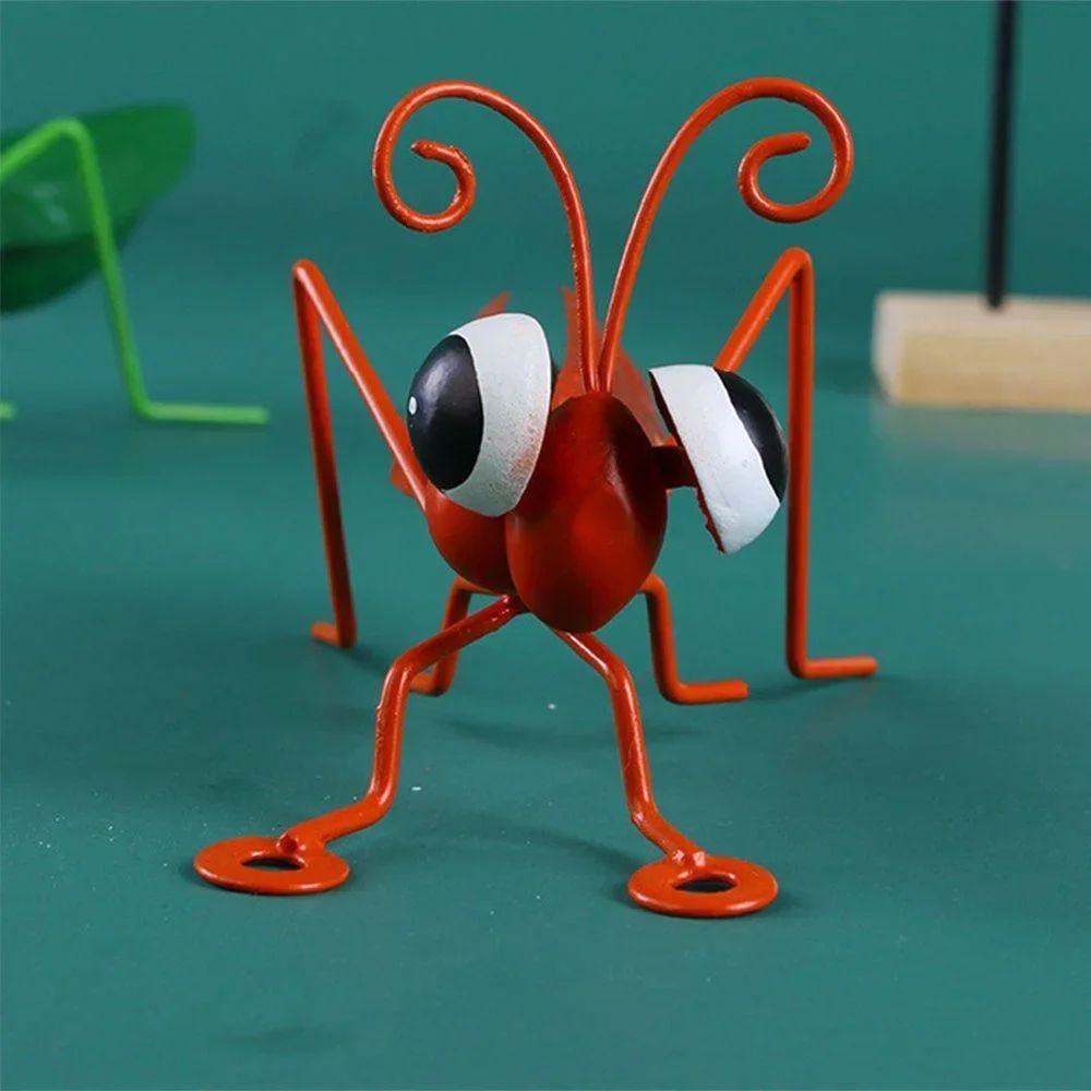 Cute Metal Grasshopper Garden Decor Outdoor Wall and Tree Art Accent