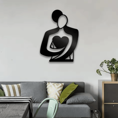 Embrace Love Metal Wall Decor Sign for Modern Home Spaces