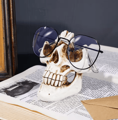 Halloween Skull Resin Glasses Holder Decorative Storage Rack
