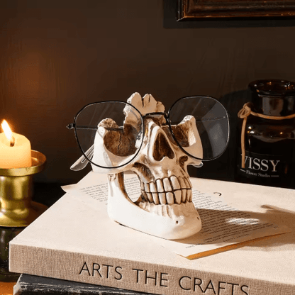 Halloween Skull Resin Glasses Holder Decorative Storage Rack