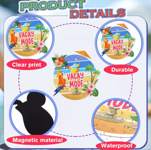 8-Piece Cruise Duck Door Magnets Set Fun Cabin Decor for Cruise Doors & Fridge