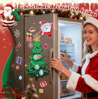 Christmas Tree Magnetic Fridge Magnets Holiday Kitchen & Home Decor Stickers