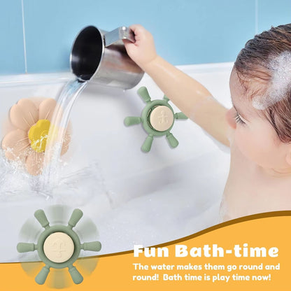 Silicone Suction Cup Spinner Toy for Windows, Tables, and Highchairs
