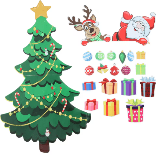 Christmas Tree Refrigerator Magnetic Stickers Small Holiday Magnets for Indoor Decor