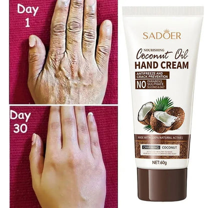 Anti-Wrinkle Coconut Oil Hand Cream – Intensive Anti-Crack & Repair Serum