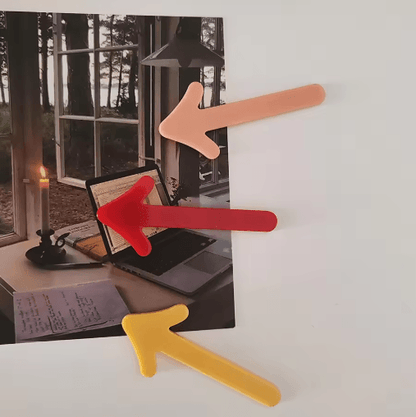 Cute Arrow Refrigerator Magnets Set Fun Photo & Message Markers (6pcs)