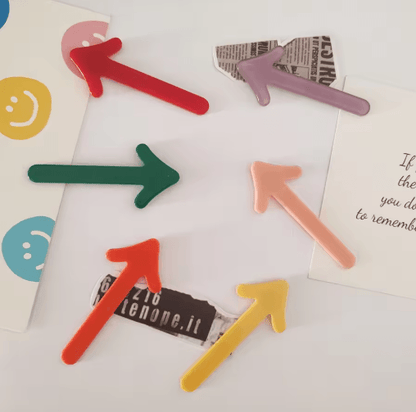 Cute Arrow Refrigerator Magnets Set Fun Photo & Message Markers (6pcs)