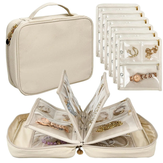 Travel Jewelry Organizer Book Compact Jewelry Storage Case