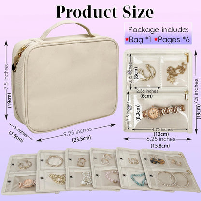 Travel Jewelry Organizer Book Compact Jewelry Storage Case