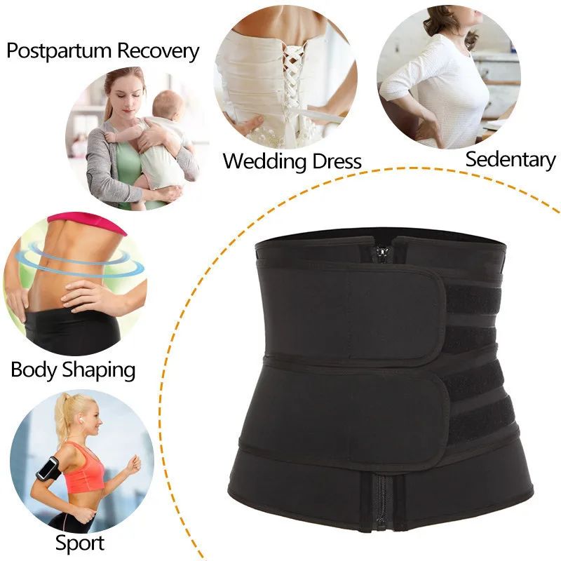 Waist Trainer Sweat Belt Waist Cincher for Workout Tummy Control